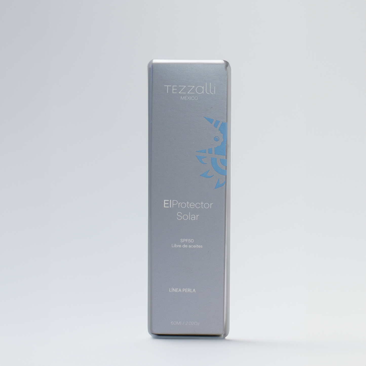 Tezzalli, Protector solar, Caja, Línea perla, filtro solar, FPS50, Libre de aceites, caja, Marcas de skincare mexicanas con ingredientes naturales