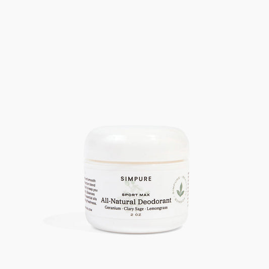 Tezzalli, simpure, all natural deodorant, geranium, clary sage